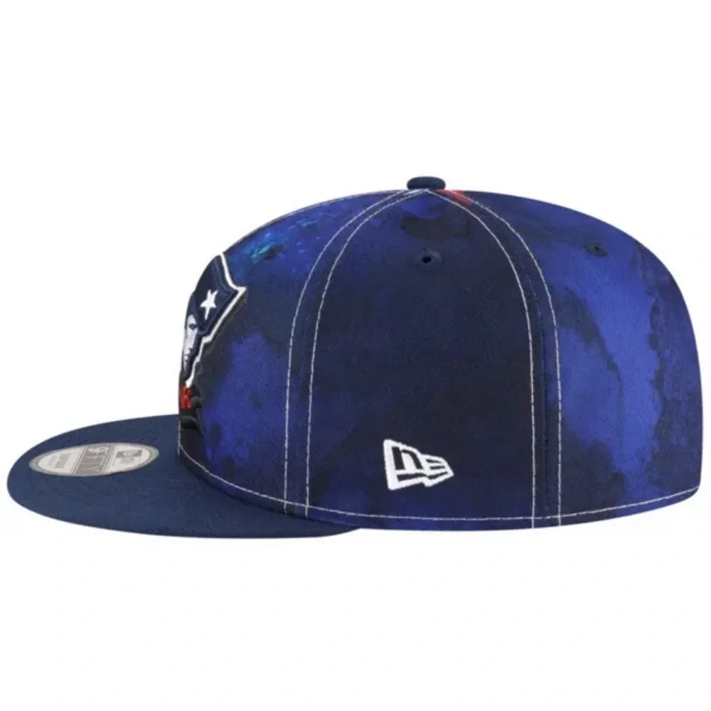 New Era Men's New England Patriots Sideline Ink Dye 9Fifty Blue Adjustable Hat - Picture 6 of 6